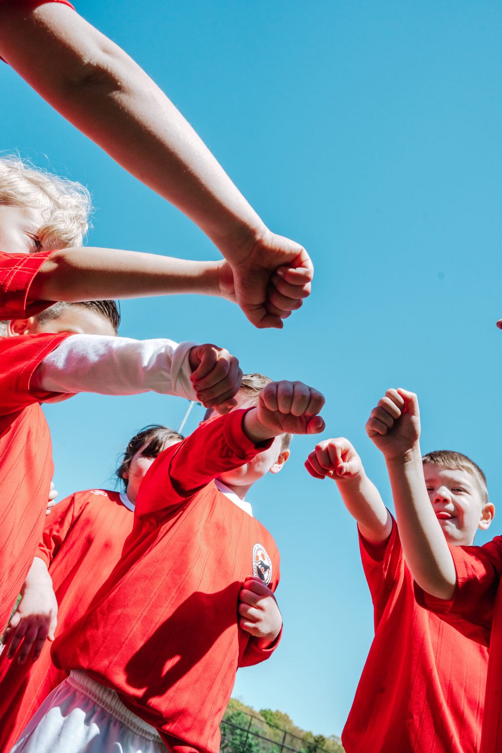 Toddlers playing soccer in the Mini Cubs program